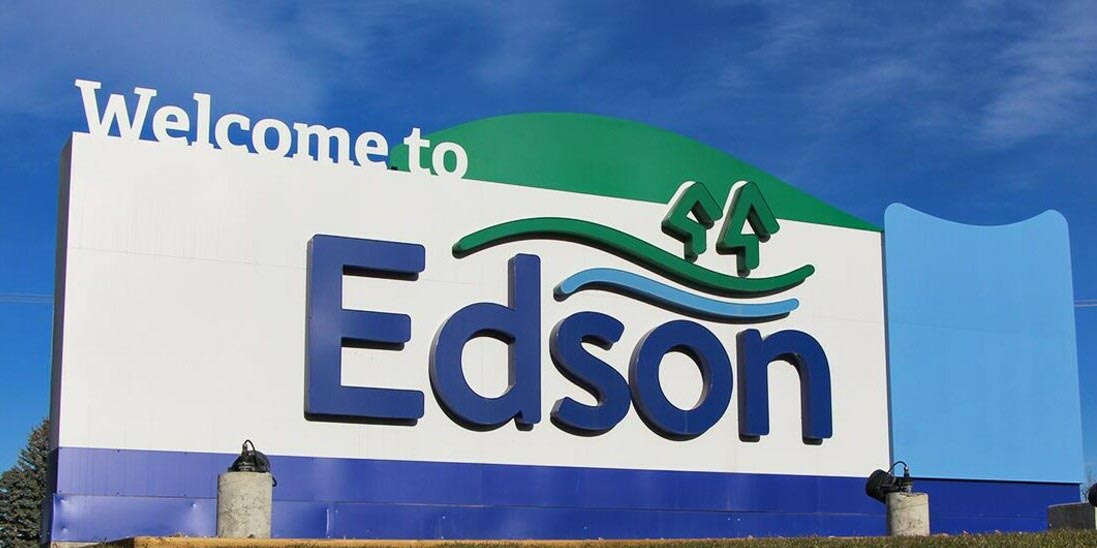 Photo of a sign that says "Welcome to Edson"