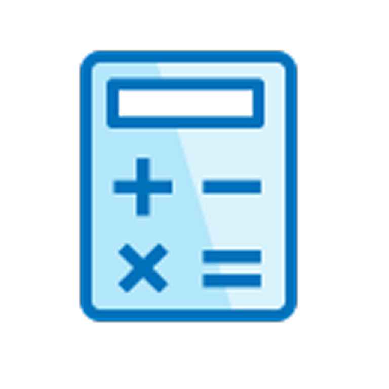 Graphic portraying a calculator
