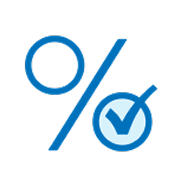 Graphic portraying rates percentage