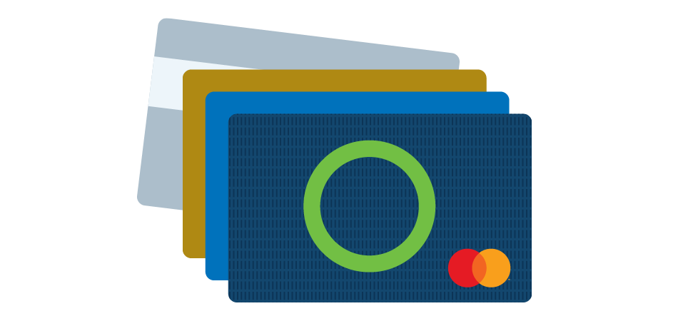 Graphic portraying Servus credit cards