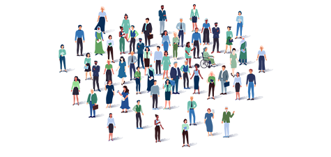 Graphic portraying diversity, equity and inclusion