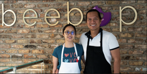 Beebop Donut owners Pauline Nario and Alexander Benedicto