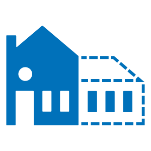 Graphic portraying a home addition