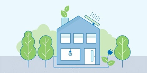 Graphic portraying a home renovation