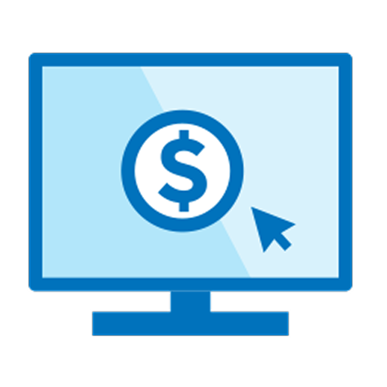 Graphic portraying online banking