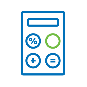 Graphic portraying a calculator